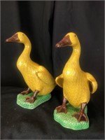 Pr. Authentic Chinese Porcelain Mandarin Ducks