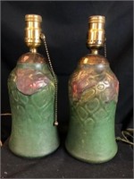 Pr. Rare Mission Arts&Crafts CeramicPottery Lamps