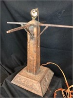 Arts & Crafts Hammered Copper Mission Lamp Base