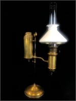 Late 1800's Rare Edward Miller Brass Student Lamp