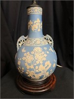 Wedgewood Blue Jasperware Antique Lamp