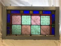 Vintage Stained Glass Window Transom