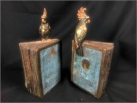 Pr. Parrot  World Atlas Pompeian Bronze Bookends