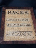 Rare 1801 Antique Sampler Orig.Frame w/ Provenance