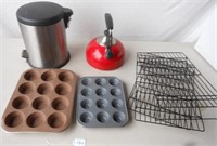 Muffin pans, cookie cooling racks, small  waste