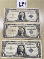 (3) 1935 & 1957 Series Silver Certificates