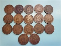 Indian Head Pennies (17 in lot)