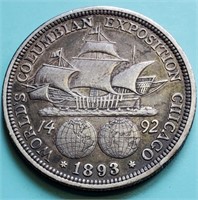 Silver Columbian Half Dollar Coin 1893