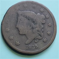Coronet Large US One Cent Coin 1835