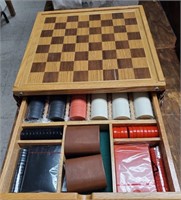 Wood checker & backgammon boards