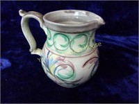 Signed Handpainted Pottery Milk Pitcher