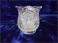 Pressed Glass Vase or Votive