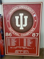 I U  National Champions 1986 - 87 Wall Plaque