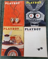 Playboy Magazines (4) 1957
