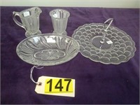 Heisey Handled Plate & 1901 Mc Kee Glassware