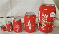 Wood stacking Cocal Cola cans