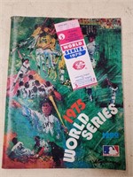 1975 World Series Ticket Stub & Program Book