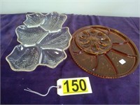 Indiana Glass Divided & Egg Plate & Jeanette Plate