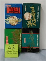 (4) Boxes Donruss Puzzle Cards