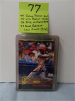 (5) Autographed Cards - Calvin Reese (COA), Jim -