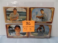 (4) 1955 Bowman #27, #66, #113, #75