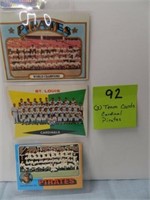 (3) Team Cards - Cardinals & 2 Pirates