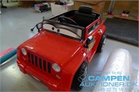 Rød Jeep, elektrisk legebil til små børn