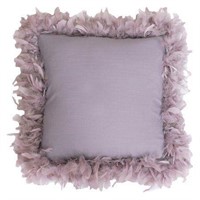 Marlo Lorenz  Linen Pillow with Feather Trim(2)
