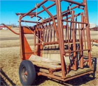 8' Squeeze Chute w/ wood sides