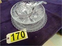 Garfield Memorial Plate & Cut/Pressed Bowl & Glass