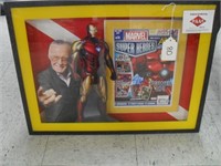 18 X 24 FRAMED STAN LEE SUPER HEROES-SIGN,CERT