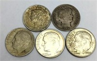 5 Silver U.S. Dimes