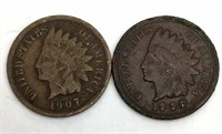 2 Indian Head Pennies