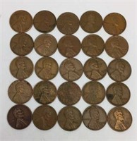 25 Lincoln Wheat Pennies