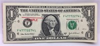 21 Consecutive 2003A One Dollar Sample Notes