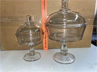 Matching Glass lidded dishes