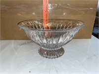 Crystal bowl 5.25”H x 9.75” diameter