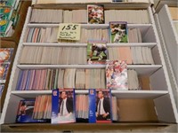 Storage Box w/ Early 90's Football & Basketball -