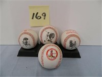 3 Mark McGwire Baseballs & 1 St. Louis Cardinals -