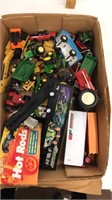 die cast John Deere & Intnational tractors,