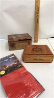 Vintage Cigar box lot-Philadelphia Tin box, &