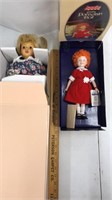“Annie” Porcelain doll & Robert Raikes doll both