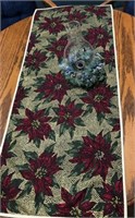 New Custom Poinsettia's Holiday's Table Runner