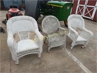 3 Wicker Patio Chairs