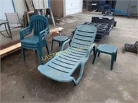 Poly Patio Chairs, Tables, & Lounge Chair