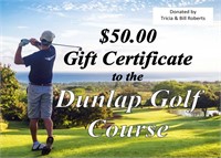 $50. Gift Certificate to Dunlap Golf Course