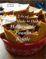 2 pounds of homemade peanut brittle