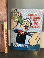 POPEYE GOING STRONG FOR 90 YEARS TIN SIGN -