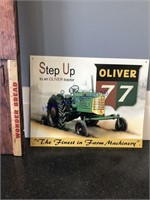 OLIVER TIN SIGN- APPROX 12"TX15"L