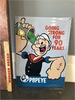 POPEYE GOING STRONG FOR 90 YEARS TIN SIGN-
